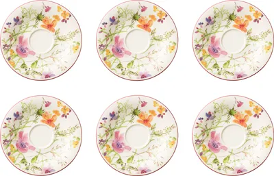 Produktbild von Villeroy & Boch Mariefleur Basic 6er Set Kaffeeuntertasse 16 cm Porzellan