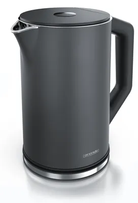 Obrázok produktu pre Rýchlovarná kanvica Arendo s nastavením teploty 40 - 100 °C, nerezová oceľ, LED displej, 1,5 l, 2200 W, dvojitá stena, bez BPA, sivá