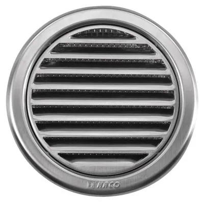 Productafbeelding van Ventilatierooster Haco rond met gaas NVM-O 110 mm - roestvrij staal 0702