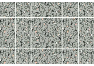 Produktbild von Selbstklebende Fliesenaufkleber für Küche und Bad – 24 Terrazzo-Tonvino-Fliesenaufkleber – 24 Aufkleber 20 x 20 cm