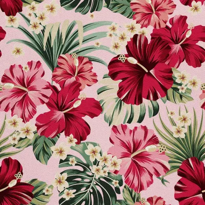 Immagine prodotto di OUTDOOR DECOSTOFFE OXFORD - Motivo Rosa Hibiscus