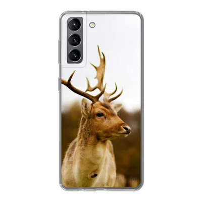 Produktbild von MuchoWow® Handyhülle Schutzhülle Hülle für Samsung Galaxy S21 Damhirsch - Wald - Herde - Tiere - Natur Silikon Softcase Handy Hülle - Softcase