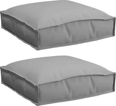 Immagine prodotto di vidaXL Cuscino 2 pezzi Grigio 40 x 40 x 8 cm Tessuto Oxford