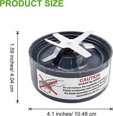 Produktbild von Ersatz-Entsafterklingen, grau, passend für Original NutriBullet 600 W/900 W Pro Extctor Blade-Serie mit Silikon-O-Ring für NutriBullet-Mixerklingen-Ersatzteile