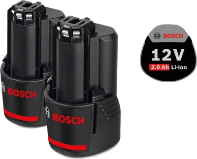 Image de Batterie de rechange Bosch 1600Z00040 Batterie 10,8 volts avec 2,0 Ah 2 pièces