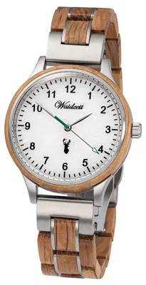 Produktbild von Waidzeit SK03W Grüner Panther Uhr Damenuhr Holz braun