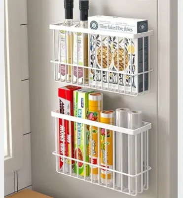 Produktbild von PromoHome® 2-teilige selbstklebende Aufbewahrungsbox für Küchenschranktüren – Wandmontage-Organisationsbox für Kleinteile im Kleiderschrank