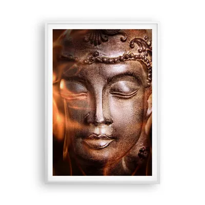 Produktbild von Gerahmtes Poster - Weißer Rahmen - Buddha Statue Geheimnis - 70x100 cm - Wand Bild - Wanddeko - Wandbilder - Kunstposter - Wandposter - Bilderrahmen - Bilder - Kunstdruck - Wandbild - P2WPA70x100-2620