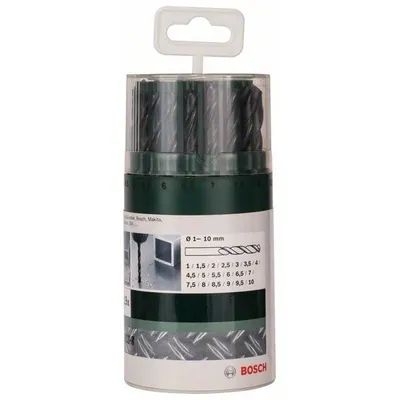Obrázek produktu pro Bosch 2609255033, Vrtačka, Sada vrtáků, Rotace po směru hodinových ručiček, Legovaná ocel, Litina, Tvrdý plast, Železo, Kov, Neslitinová ocel, Neželezité kovy, 118°, Rychlořezná ocel HSS-R