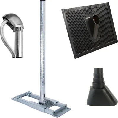 Produktbild von PremiumX DELUXE X90-48 Dachsparrenhalter 90cm Mast Kappe Dachabdeckung schwarz
