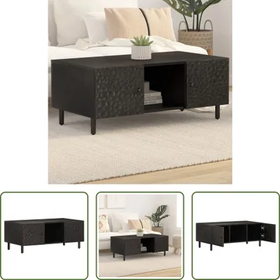 Produktbild von The Living Store Couchtisch Schwarz 100x54x40 cm Massivholz Mango