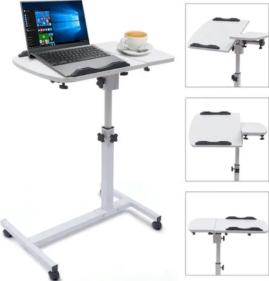 Productafbeelding van Famanu Laptoptafel met verstelbaar tafelblad - Wit