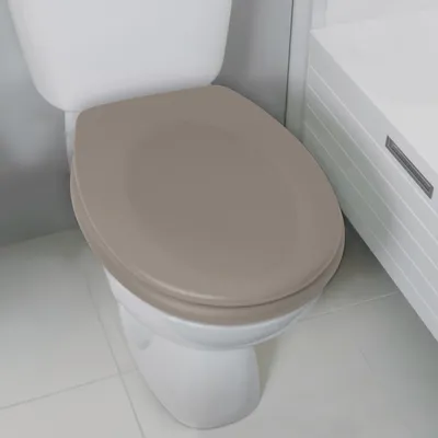 Produktbild von Spirella 10.21264, Verlängert, Harter Toilettensitz, Graubraun, ABS, Duroplast, 371 mm, 455 mm