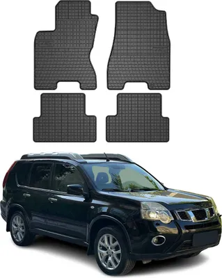 Obrázok produktu pre 2008-2013 Nissan X-Trail podlahové rohože gumové čierne 4 ks