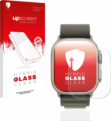 Produktbild von upscreen Schutzglas für Apple Watch Ultra (49 mm) Schutzfolie Panzer Folie Glas Display Schutz klar