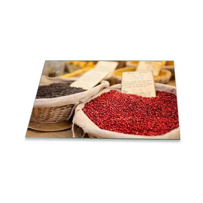 Produktbild von Herdabdeckplatte Glaskeramik 1 Teilig 80x52 Gewürze Rot Abdeckung Glas Spritzschutz