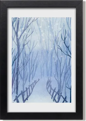 Produktbild von Bild 20x30 MDF-Rahmen, Wandkunst Winterwald