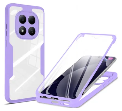 Produktbild von 360° Grad Hülle für Xiaomi Redmi Note 15 Pro 5G vollschutz Integriertem Displayschutz in Lila