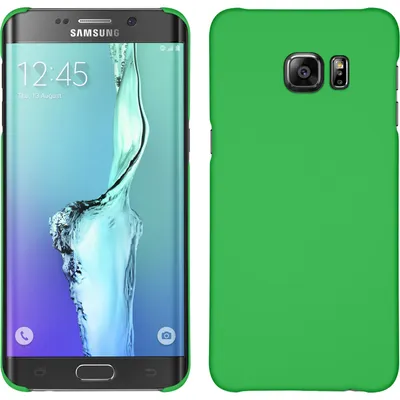 Produktbild von PhoneNatic Case kompatibel mit Samsung Galaxy S6 Edge Plus - Hülle grün gummiert Hard-case Cover