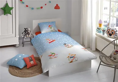 Produktbild von good morning Renforcé Bettwäsche 2 teilig Bettbezug 135 x 200 cm Kopfkissenbezug 80 x 80 cm 4790-F Snowfall Blue
