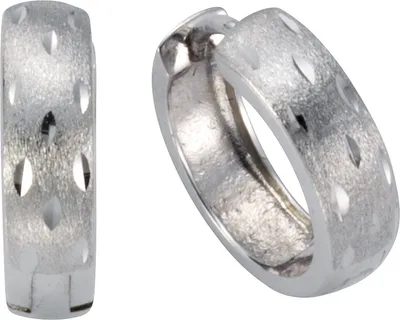 Produktbild von F Klappcreolen 925/- Sterling Silber 0,45cm weiß 371210146R