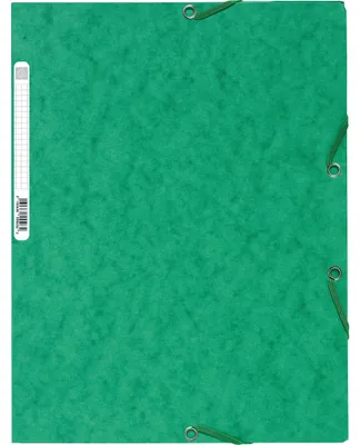Image de Exacompta Chemise à 3 rabats avec élastique Carton de Manille A4 400g/m² Vert