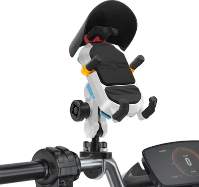 Image de Support téléphone moto Support téléphone portable moto étanche antivol Rotation 360�� Support guidon moto pour téléphone 3,5-6,5 pouces