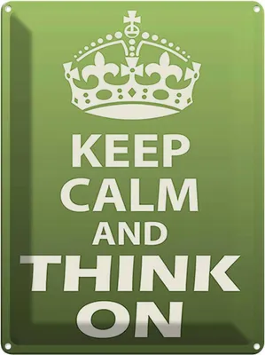 Produktbild von vianmo Blechschild 40x30 cm Keep Calm and think on Yoga