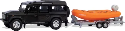 Produktbild von Glow2B Spielwaren Landrover-Jeep mit Rettungsbootanhänger  5521714