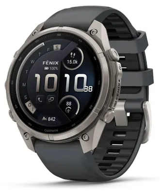 Image de Garmin fēnix 9 Pro 3,56 cm (1.4") AMOLED 47 mm Numérique 454 x 454 pixels Écran tactile Titane Wifi GPS (satellite)