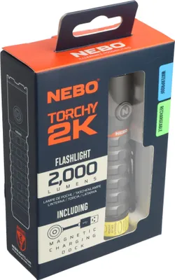 Zdjęcie produktu dla Latarka NEBO LED TORCHY 2K o mocy do 2000lm i zasięgu światła 200m z wbudowanym akumulatorem 18650 Li-ion 3.7V 2200mAh