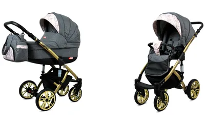 Produktbild von BabyLux® Lumio | 3in1 Kinderwagen Set | Flaxen | Kombikinderwagen | Kinderwagenset | Buggy + Bab