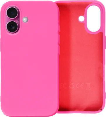 Zdjęcie produktu dla Avizar, półsztywne etui silikonowe typu Soft Touch na telefon iPhone 16, kolor fuksja