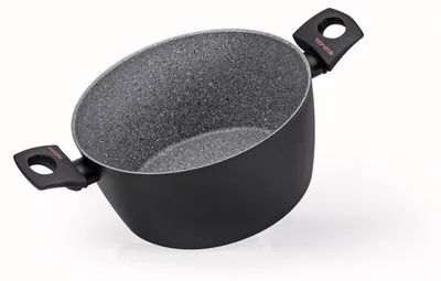 Produktbild von MONETA Topf 2,6 l Induktion Kochtopf Suppentopf Antihaftbeschichtet Alu Schwarz