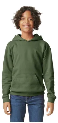 Immagine prodotto di Gildan - Felpa con cappuccio "Softstyle" di peso medio per bambini FK3332 (XS) (verde militare)