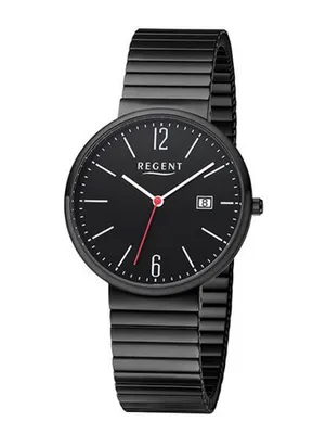 Produktbild von Regent Zugband Herrenuhr schwarz F-1352