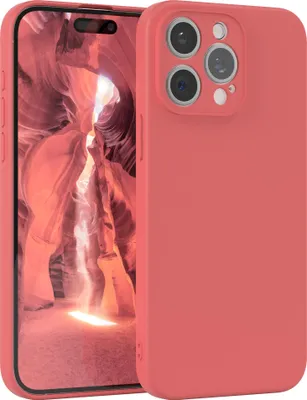 Produktbild von EAZY CASE - TPU Hülle für Apple iPhone 15 Pro Max, TPU Case stoßfeste Handyhülle, weiches Cover mit Kameraschutz, Silikonhülle in Rot