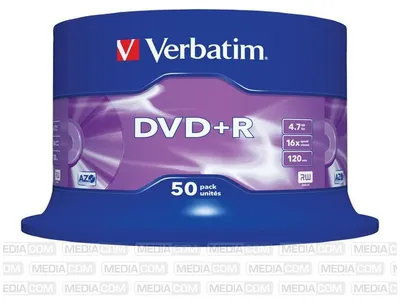 Obrázek produktu pro Verbatim DVD+R Blank 50 vřeten
