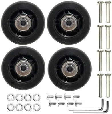 Produktbild von Azomor® Set von vier Gummirollen für Koffer mit einfacher Installation