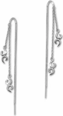Image de SilberDream blanc Boucles d'oreilles Ornement Zirconia Femme 925 Argent Boucles d'oreilles GSO440W