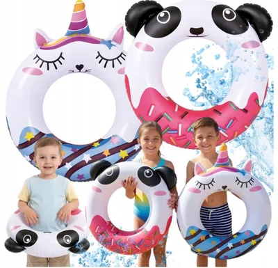 Zdjęcie produktu dla Koło dmuchane donut dla dzieci 55 cm Jilong panda jednorożec
