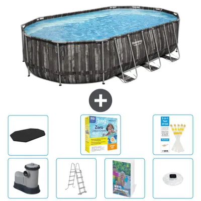 Zdjęcie produktu dla Bestway Power Steel, basen owalny - 610 x 366 x 122 cm - 6-częściowy, model S526