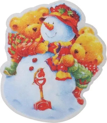 Productafbeelding van Sneeuwpop- en teddybeerdecoratie met magneet