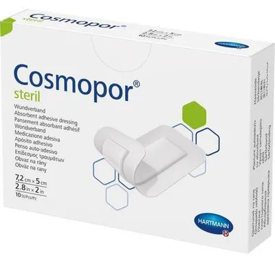 Productafbeelding van Cosmopor steriel pleister, 7,2 cm x 5 cm, 10 pleisters