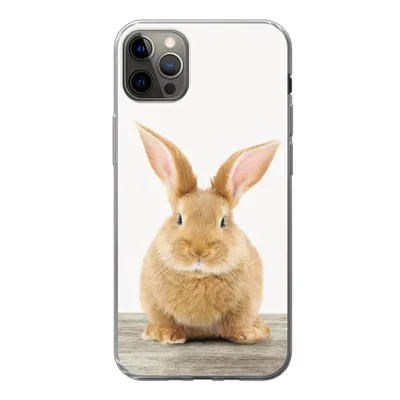 Produktbild von MuchoWow® Handyhülle Schutzhülle Hülle für iPhone 13 Pro Max Kaninchen - Babykaninchen - Tiere - Kinder - Mädchen - Jungen Silikon Softcase Handy Hülle - Mobiltelefon