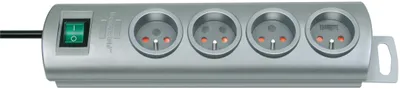 Image de Brennenstuhl Multiprise 1.5m 4 Prises avec Interrupteur Argent