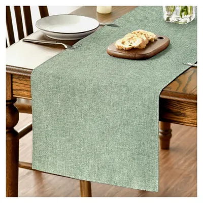 Produktbild von Salbeigrüner Tischläufer für den Herbst, abwaschbar, für Küche und Esstisch, Dekoration für drinnen, Urlaub und Partys, 40x140 cm