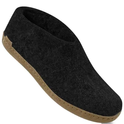 Produktbild von Glerups Hausschuh Modell A mit Ledersohle – Dein hochwertiger Hüttenschuh: charcoal / 42 Farbe: charcoal Größe: 42
