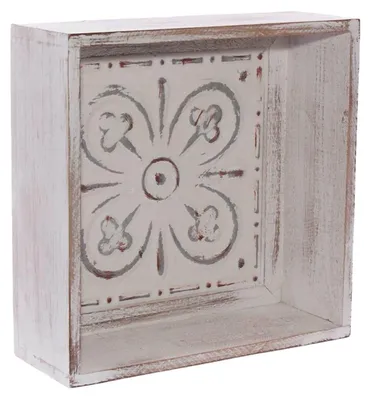 Immagine prodotto di Mensola decorativa in abete e metallo, 32X12H32 cm
