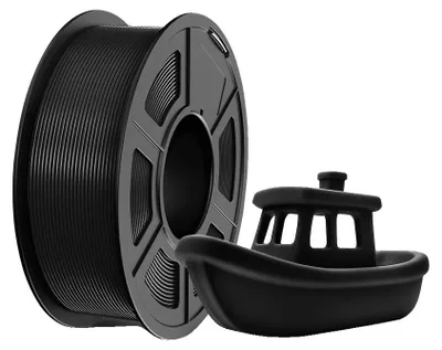 Image de Filament pour imprimante 3D, matériau PETG, haute résistance, PETG noir